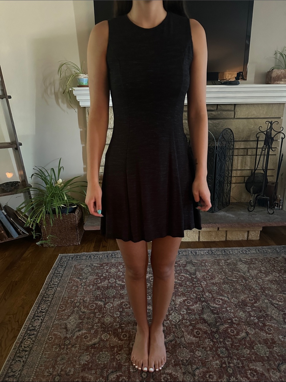 Lila Rose Black Sleeveless Mini Fit-and-Flare Dress